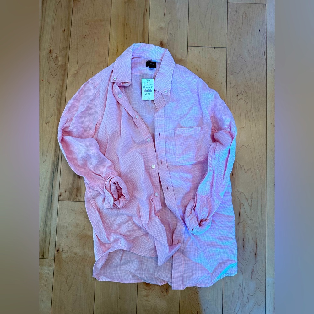 J crew link checked button-down, men’s size s.